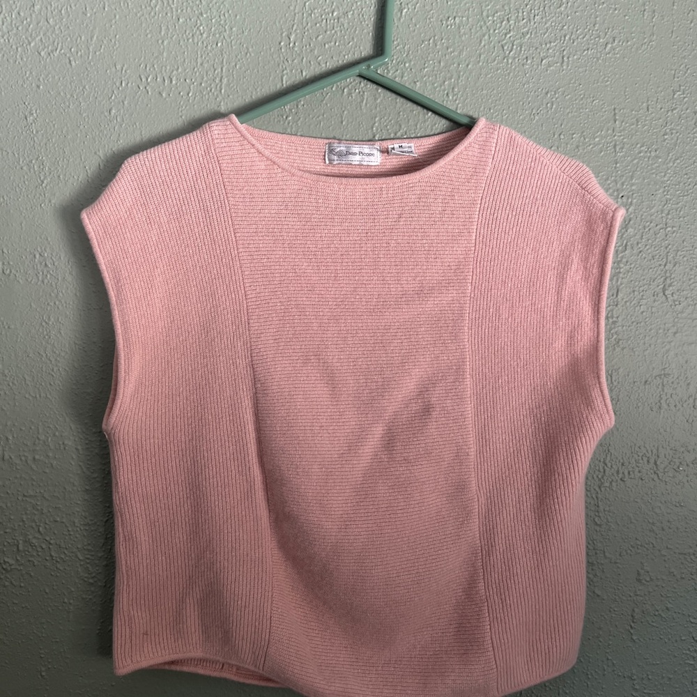 Pastel cap sleeve Knit top